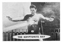 Superman trading cards. Kryptonite death ray.