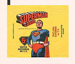 Superman cards wrapper.