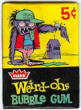 Weird-Oh's trading cards wax pack.
