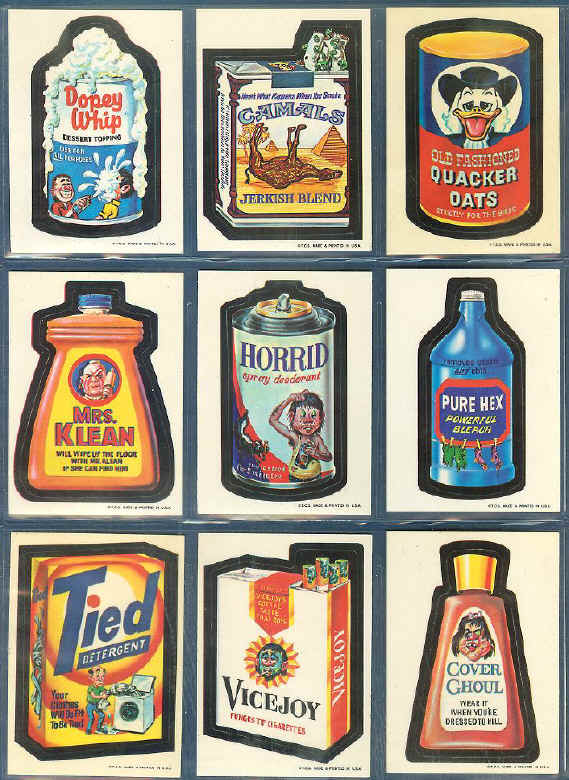 1st series wacky packages