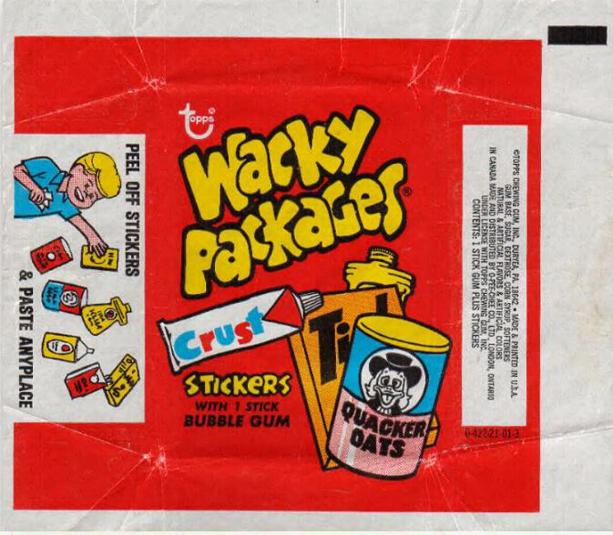 1986 BLUNDER BREAD Topps Wacky Packages Sticker 