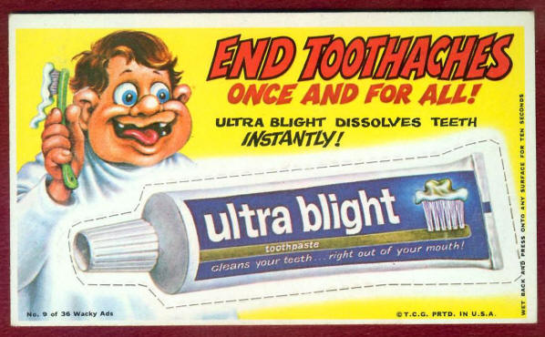 ULTRA BLIGHT - Wacky Ads - Wacky Packages 1969